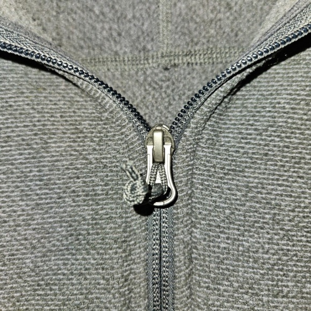The North Face‎ Mens Grey Textured Fleece 1/4 Zip Pullover Sweater Size Medium - Picture 3 of 5